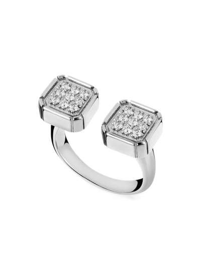 Eéra Women's Piercing 18k White Gold & 0.234 Tcw Diamond Cuff Ring