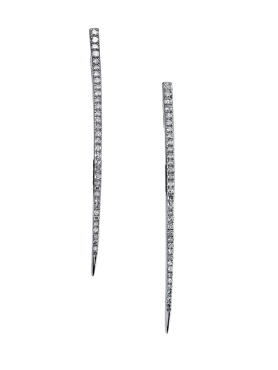 Sheryl Lowe Women's Spike Sterling Silver & 0.36 Tcw Diamond Linear Drop Earrings
