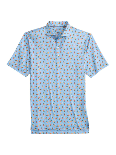 Johnnie-o Men's Pineapple Crush Graphic Polo Shirt In Maliblu