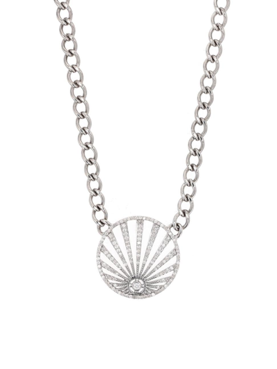 Sheryl Lowe Women's Sunrise Sterling Silver & 1.75 Tcw Diamond Pendant Necklace
