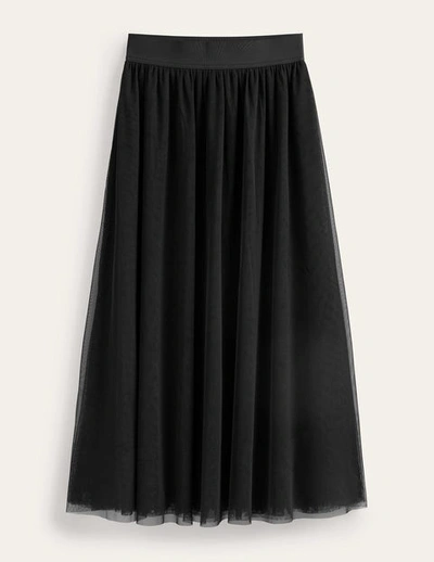 Boden Tulle Full Midi Skirt Black Women