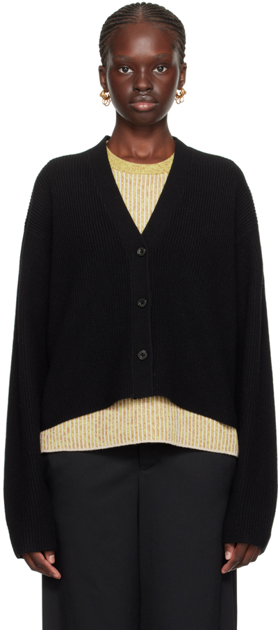 Guest In Residence Everyweek Ribbed Cashmere Cardigan In Black