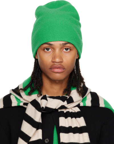 Guest In Residence Reversible Green & Yellow 'the Inside-out!' Beanie In Maryjane/yellow