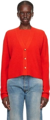 Guest In Residence Ssense Exclusive Red Cardigan In Cherry