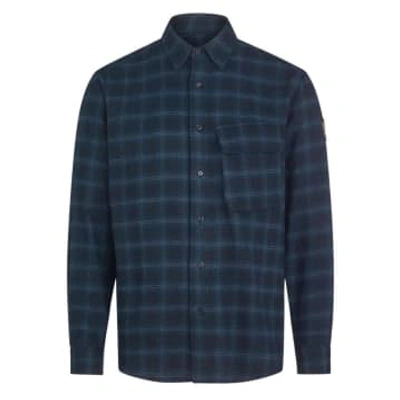 Belstaff Scale Check Shirt In Navy