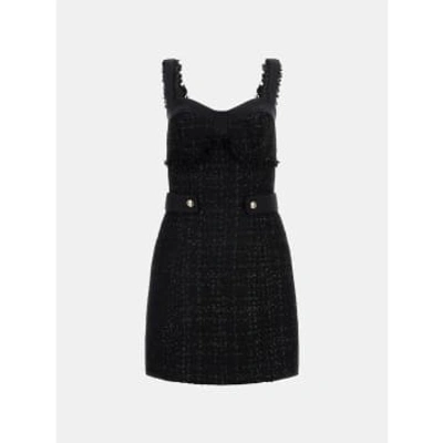 Guess Clarissa Tweed Dress In Black