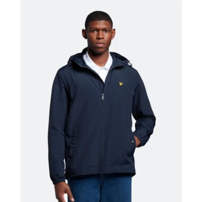 New In Zip Through Hooded Jacket Navy In Blue