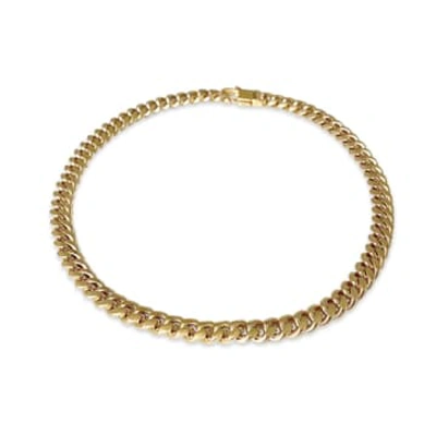Anisa Sojka Mini Chain Link Necklace In Gold