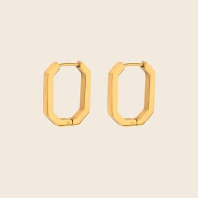 A Weathered Penny Della Hoops | Gold