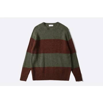 Edmmond Multi Stripes Sweater Brown