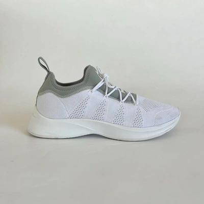 Pre-owned Dior B25 Low Top Gray Neoprene And White Technical Mesh Sneakers, 42