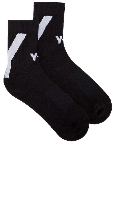 Y-3 High-top Logo Socks In Black
