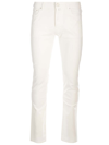 Jacob Cohen Logo-patch Slim-cut Jeans In White