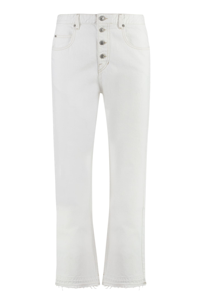 Marant Etoile Belden 5-pocket Straight-leg Jeans In White