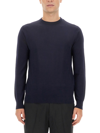 Ballantyne Black Wool Pullover In Blu
