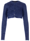 Etro Cropped Cardigan In Blue