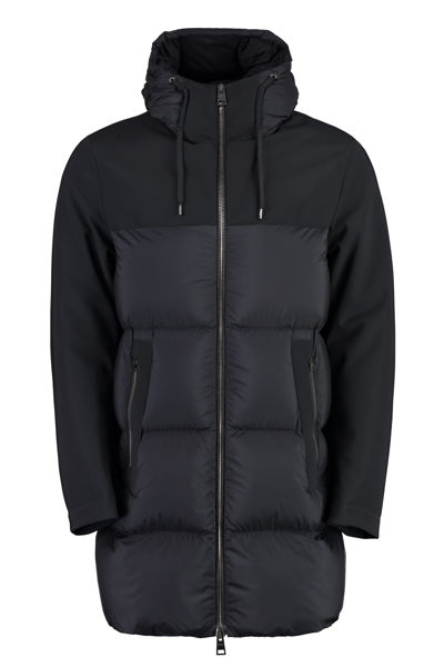 Herno Technical Fabric Parka In Black