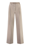 Peserico Women's Cotton Gabardine Trousers In Sand