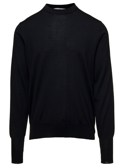 Pt01 Silk Cotton Sweater In Black