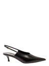 Givenchy Show Kitten-heel Slingback Leather Pumps In Black