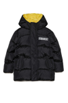 Dsquared2 D2j406u Jacket Dsquared Glossy Hooded Padded Jacket With Logo In Black