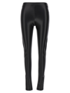 Pinko Ankle-length Faux Leather Leggings In Black