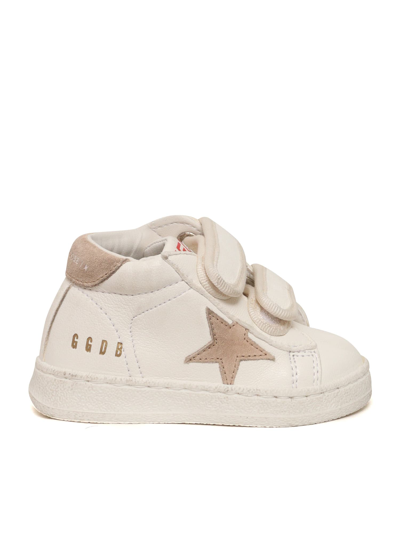 Golden Goose Kids' Leather June Sneakers In White