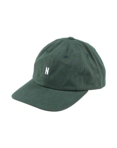 Norse Projects Man Hat Green Size Onesize Cotton In Green
