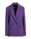 4giveness Woman Suit Jacket Purple Size M Cotton In Purple