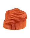 Filippo De Laurentiis Man Hat Orange Size Onesize Merino Wool