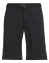 Incotex Man Shorts & Bermuda Shorts Black Size 30 Cotton, Elastane