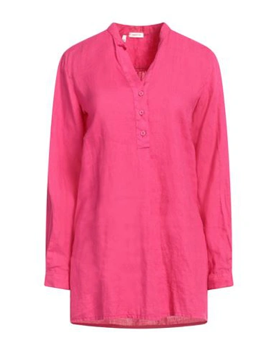 Rossopuro Woman Blouse Fuchsia Size Xs Linen In Pink