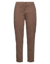 Berwich Woman Pants Chocolate Brown Size 8 Cotton, Lyocell, Elastane
