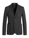 TRUSSARDI TRUSSARDI MAN SUIT JACKET STEEL GREY SIZE 40 VIRGIN WOOL, COTTON, GOAT SKIN