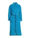 T Coat T_coat Woman Coat Azure Size 6 Cotton In Blue