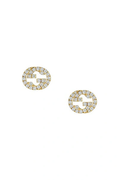 Gucci Interlocking G Earrings In Yellow Gold