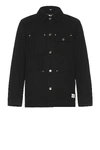 Schott Cotton Canvas Jacket In Black
