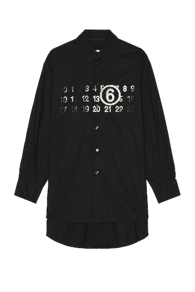 Mm6 Maison Margiela Button Down Shirt In Black
