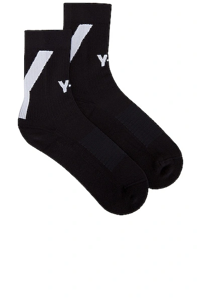 Y-3 High-top Logo Socks In Black