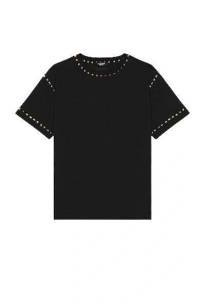 Valentino Rockstud T-shirt In Black