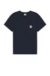 Sky High Farm Workwear Unisex Logo Label T-shirt Knit In Navy