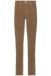 Frame L'homme Slim Brushed Twill Pants In Dark Camel