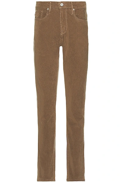 Frame L'homme Slim Brushed Twill Pants In Dark Camel