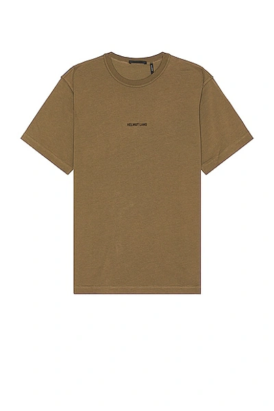 Helmut Lang Men's Inside-out Logo T-shirt In Oilve