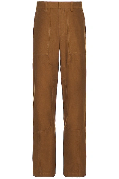 Helmut Lang Straight-leg Utility Trousers In Brown