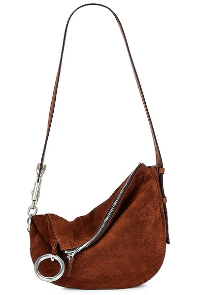 Burberry Small Knight Hobo Bag In Brown