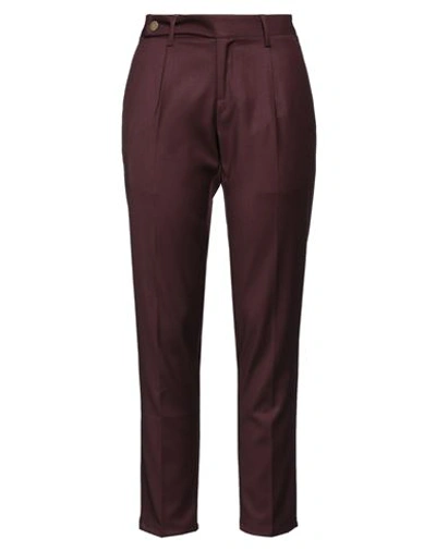 Marsēm Woman Pants Burgundy Size 10 Polyester, Viscose, Elastane In Red