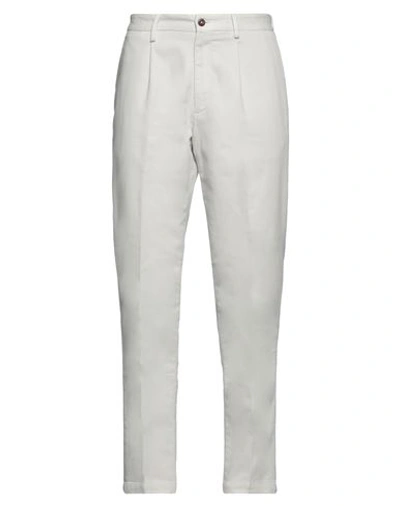 Devore Incipit Man Pants Off White Size 34 Cotton, Elastane