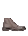 Doucal's Man Ankle Boots Military Green Size 8 Soft Leather In Brown