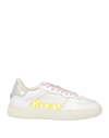 Nira Rubens Woman Sneakers White Size 8 Soft Leather, Textile Fibers In White